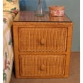 thumbnail image 1 of Wicker Warehouse Traditional Nightstand with 2 Drawers, Caramel, 1 of 1