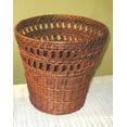 thumbnail image 1 of Wicker Waste Basket Circle Round, Tea Wash, 1 of 1