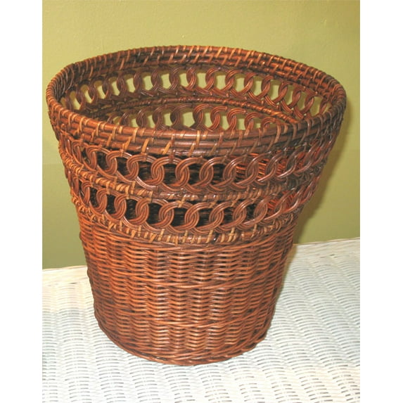 Wicker Waste Basket Circle Round, Tea Wash