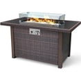 thumbnail image 1 of Wicker-Woven Gas Fire Pit Table 44in, 1 of 1