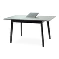 thumbnail image 1 of Wickerix Extendable Rectangular Dining Room Table Modern Solid Wood, Espresso (Black) Color, 1 of 5