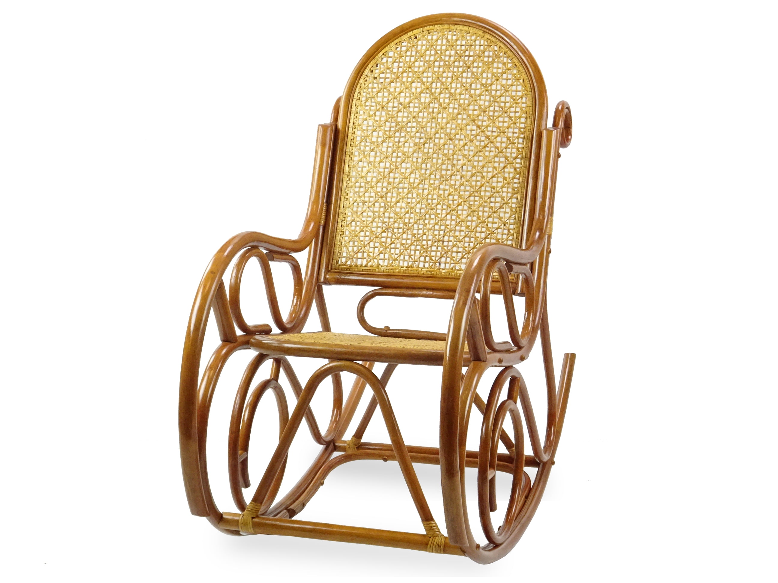 Wickerix Milano Modern Rocking Chair, Natural Rattan Wicker, ECO ...
