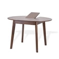 thumbnail image 1 of Wickerix Round Extendable Dining Table, Medium Brown, 1 of 9