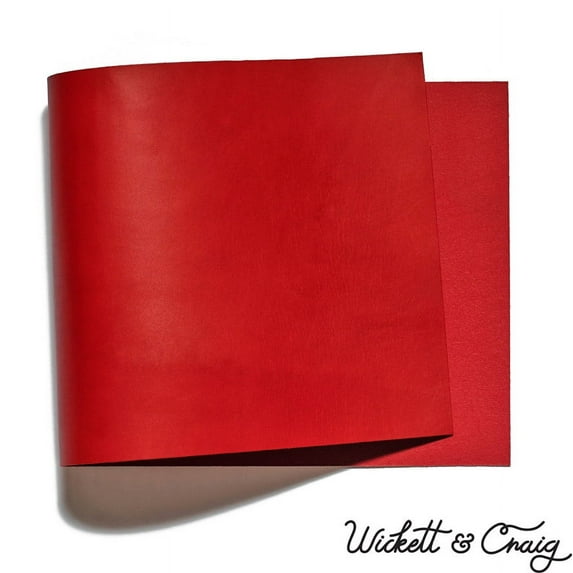 Wickett & Craig English Bridle Leather Panels, Chili Pepper