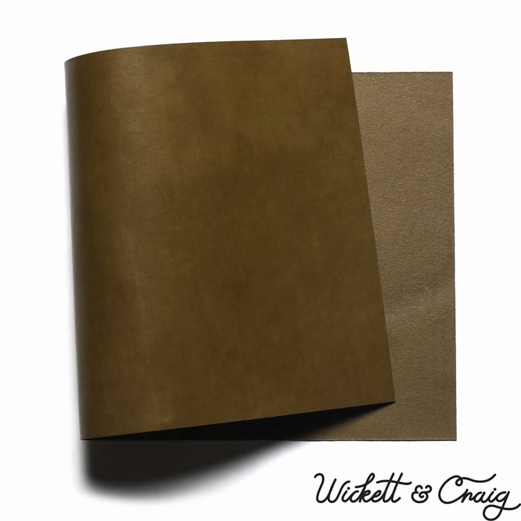 Wickett & Craig English Bridle Leather Panels, Olive