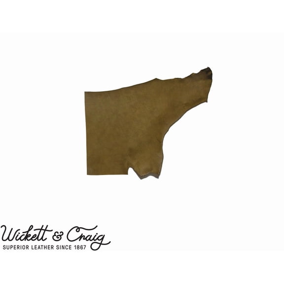 Wickett & Craig English Bridle Leather, Shoulder, Olive
