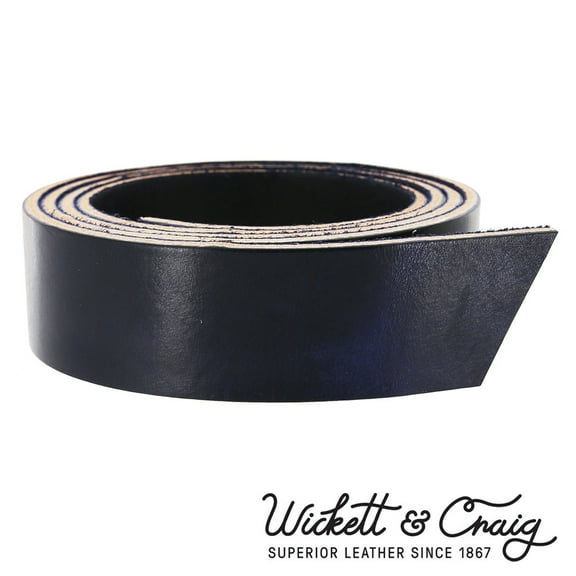 Wickett & Craig 'Traditional Harness' Leather Strap, Navy, 55" to 60" Long, 9-11oz