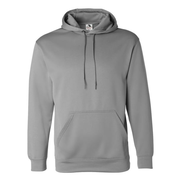 Wicking Fleece Hooded Sweatshirt, 3X-Large, Athletic Grey