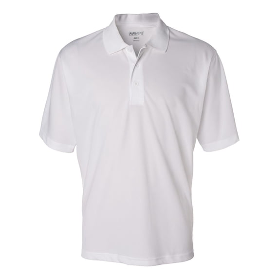 AUGUSTA SPORTSWEAR WICKING MESH POLO, L, White