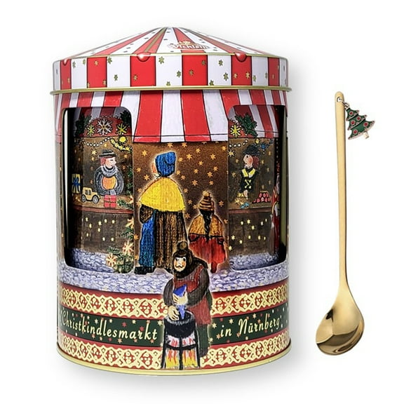 Wicklein Children Music Turning Box with 2 Assorted Nurnberger Gingerbreads (Oblaten- Lebkuchen) 7.05 Oz. (200 g)