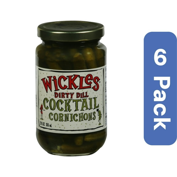 Wickles Cornichon Dirty Dill 12 fl oz (Pack of 6)