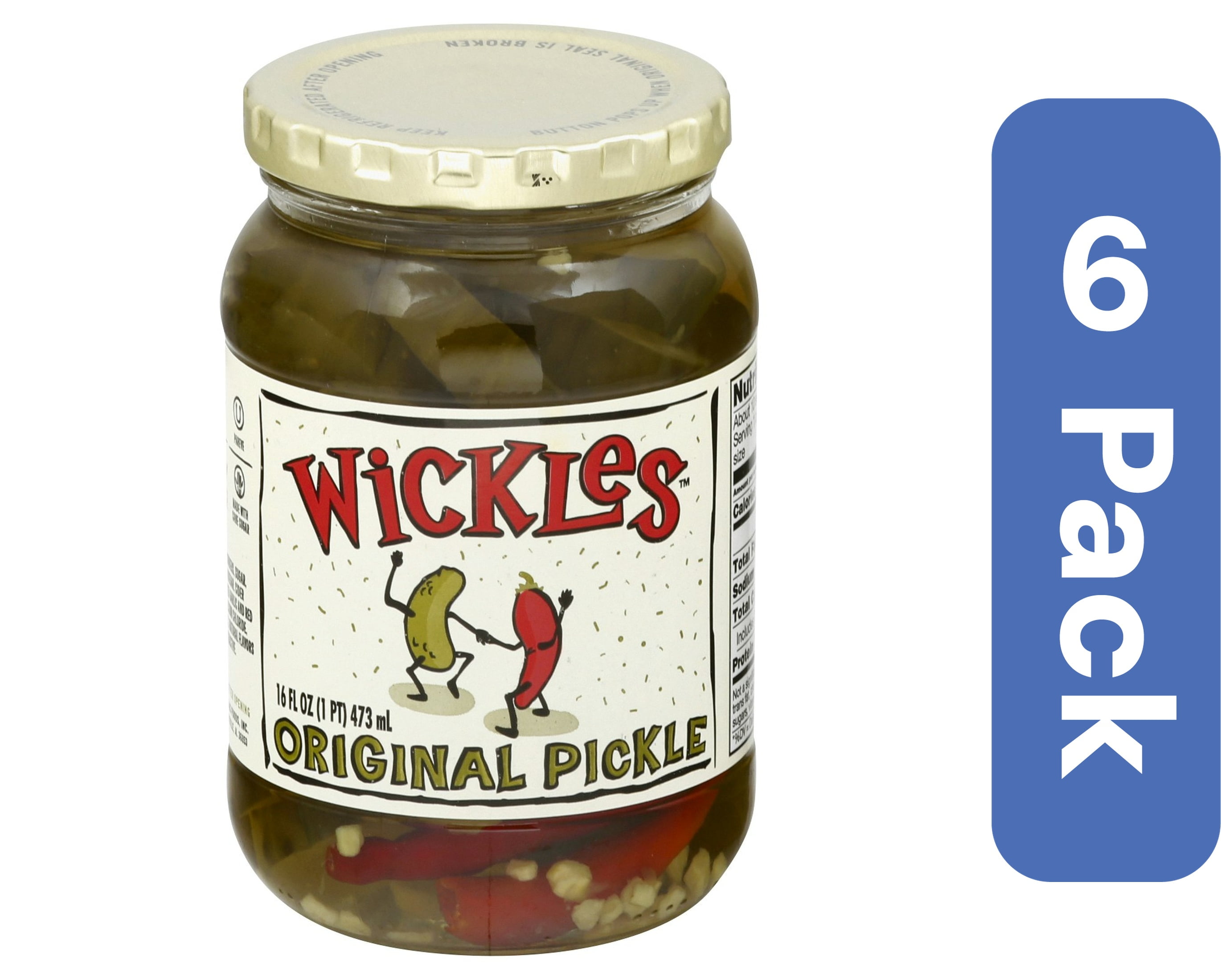 Wickles Original Pickles 16 oz (Pack of 6) - Walmart.com