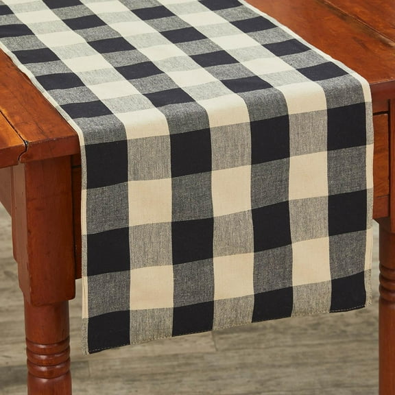 Wicklow Check Table Runners - Black Backed - Park Designs