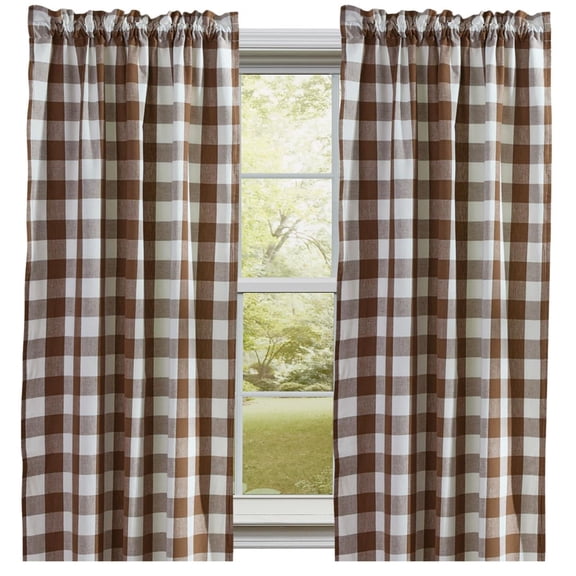 Wicklow Check Brown & Cream Panels - 72x63 - Park Designs