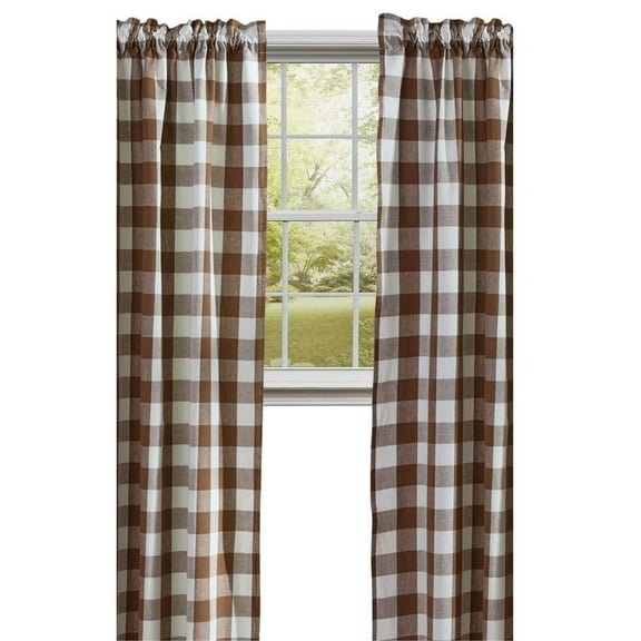 Wicklow Check Brown & Cream Panels - 72x84 - Park Designs