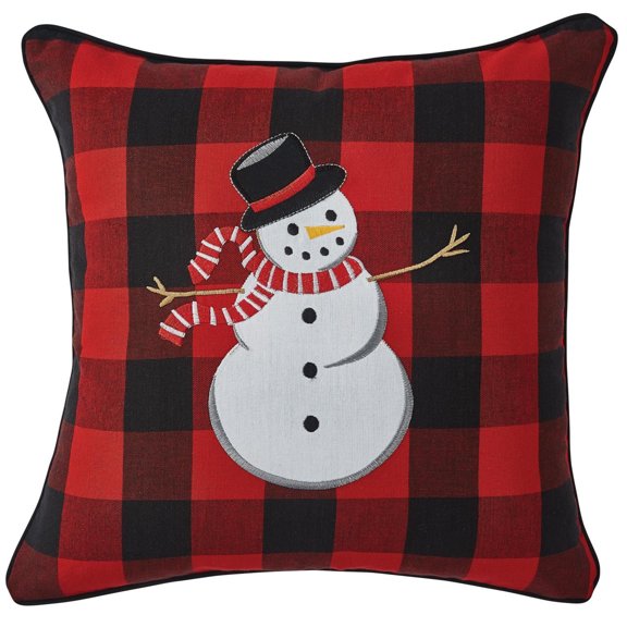 Wicklow Christmas Pillow - Snowman Final Sale - No Returns - Country Village Designs
