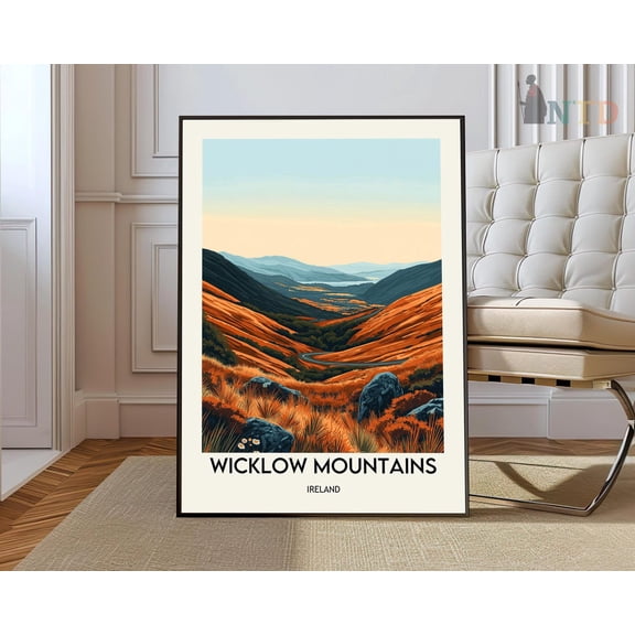 Wicklow Mountains Scenic Poster, Unframed Paper Poster 8x10in