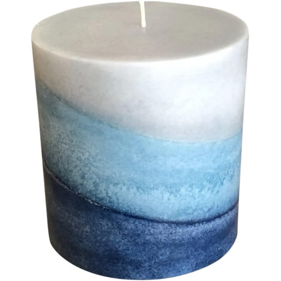 Wicks N More Indigo Mist Handmade Pillar Candles (4x4)