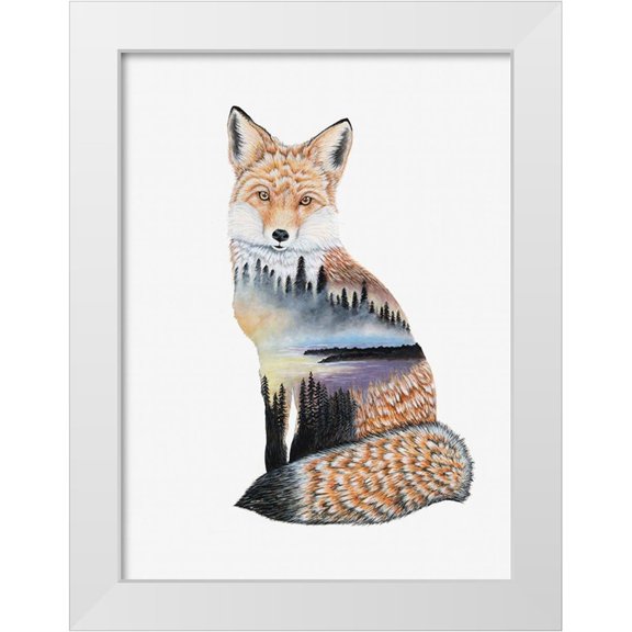 Wickstrom, Martin 11x14 White Modern Wood Framed Museum Art Print Titled - Fox Lake landscape