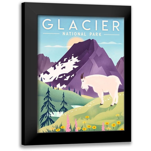 Wickstrom, Martin 12x14 Black Modern Framed Museum Art Print Titled - Glacier National Park