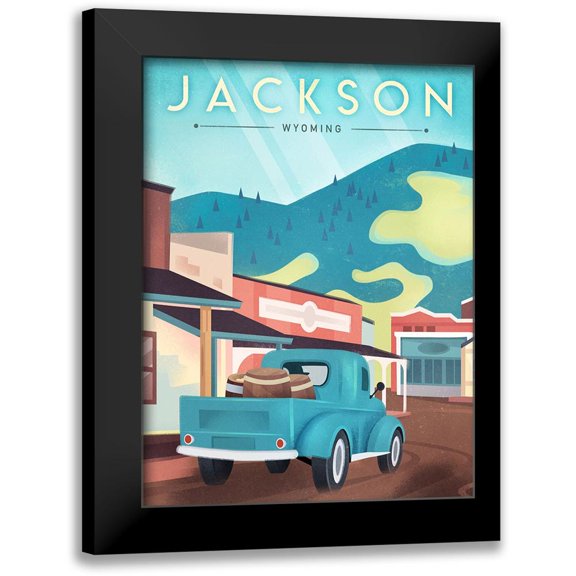 Wickstrom, Martin 12x14 Black Modern Framed Museum Art Print Titled - Jackson