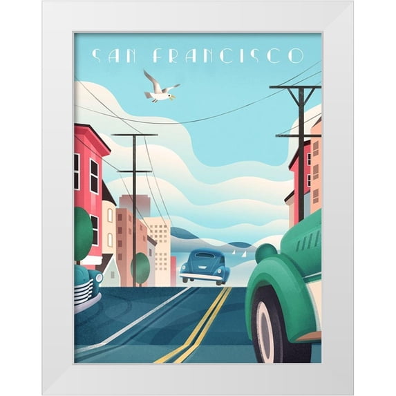 Wickstrom, Martin 12x14 White Modern Wood Framed Museum Art Print Titled - San Francisco