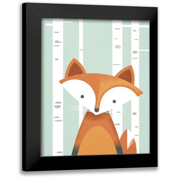 Wickstrom, Martin 15x18 Black Modern Framed Museum Art Print Titled - Fox