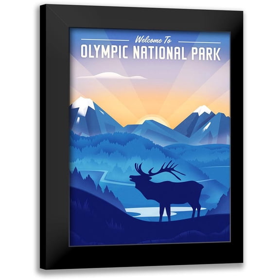 Wickstrom, Martin 15x18 Black Modern Framed Museum Art Print Titled - Olympic National Park