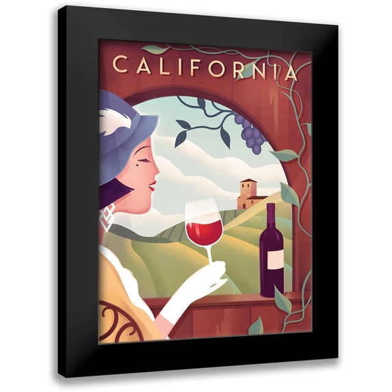 Wickstrom, Martin 19x24 Black Modern Framed Museum Art Print Titled - California Wine