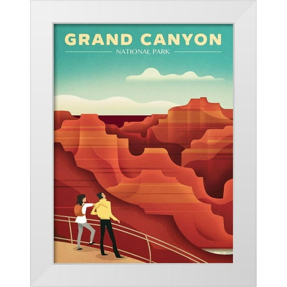 Wickstrom, Martin 19x24 White Modern Wood Framed Museum Art Print Titled - Grand Canyond National Park