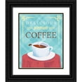 thumbnail image 1 of Wickstrom, Martin 20x24 Black Ornate Wood Framed with Double Matting Museum Art Print Titled - Coffee Delicious, 1 of 4