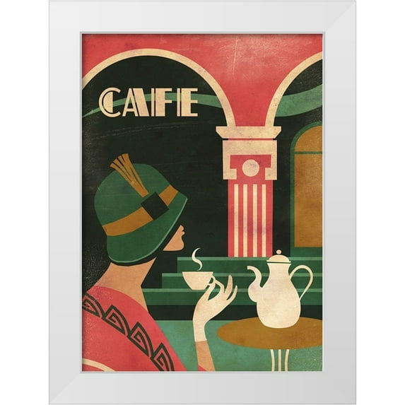 Wickstrom, Martin 24x32 White Modern Wood Framed Museum Art Print Titled - Art Deco Cafe