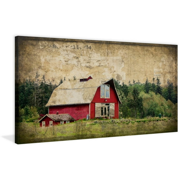 "Widbey's Barn III" Painting Print on Wrapped Canvas