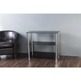 thumbnail image 1 of Wide 3 Tier Shelving Unit - Chrome Effect & Black Glass, 1 of 1