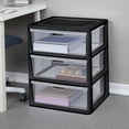 Key Drawer Unit Wide 4 Drawer Storage Tower, Plastic Organizer with Removable Clear ...