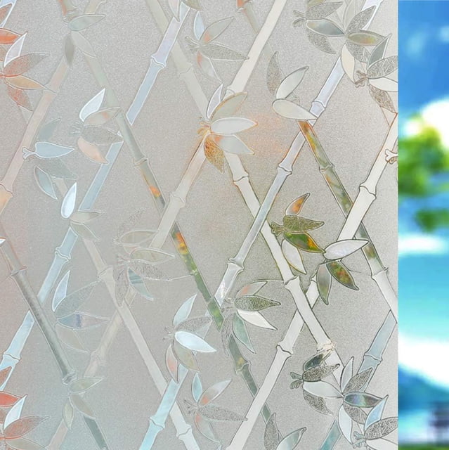 Wide 75/90 Cm Rainbow Privacy Window Film Static Cling Insulation Window Tint Non Adhesive