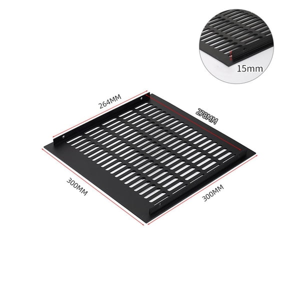 Wide Aluminum Alloy Air Vent Perforated Sheet Web Plate Ventilation Grille Vents Black 300X300Mm Smile Home