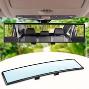 Wide-Angle Rear View Mirror - Fog-Resistant, Curved Glass for Enhanced Visibility, Premium Interior Car Accessory