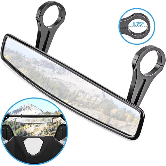 Wide Angle Rear View Racing Side Mirror, Adjustable UTV Off Road Accessory Mirror Compatible with Maverick X3, Commander, RZR, Ranger 800 1000 XP 900 Side by Side Vehicles,black