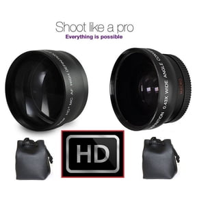 Wide Angle & Telephoto Lens For Olympus OM-D E-M5 E-M10 Mark II Pen E-PL7 E-PL6 (37mm Compatible)