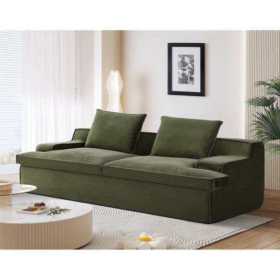 Wide Armrests Feature / Living Room Socializing / 90 - Inch Spacious 4 - Seater