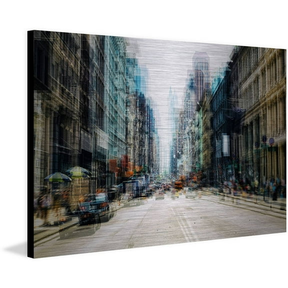 "Wide Avenue" Painting Print on Brushed Aluminum