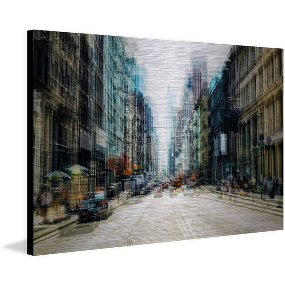 "Wide Avenue" Painting Print on Brushed Aluminum