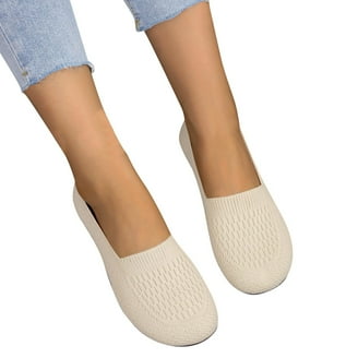 DREAM PAIRS Women's Ballet Flats Breathable Knit Slip-On Flexible