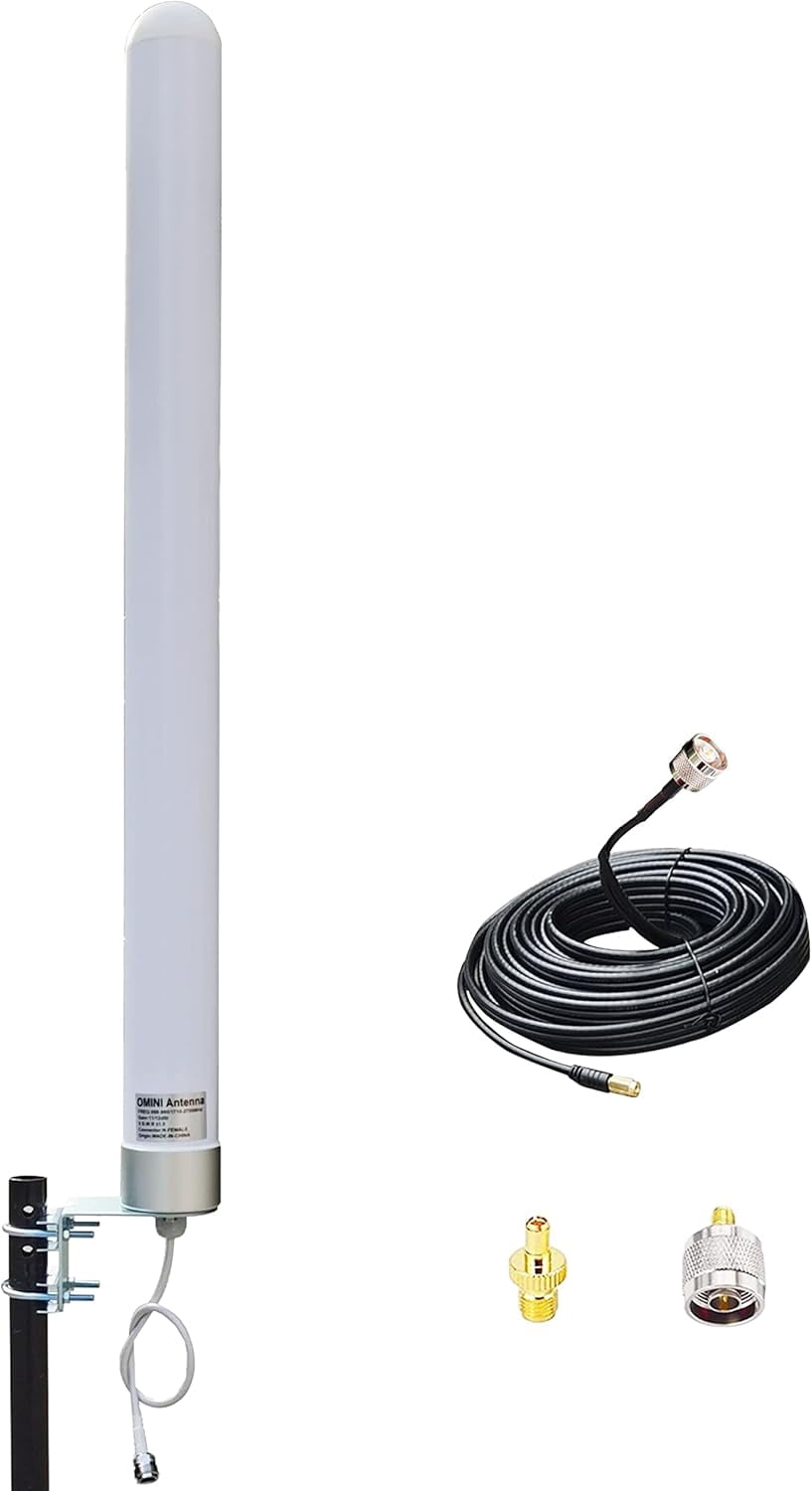 WiFi 4G LTE & 5G GSM UMTS CDMA 12dBi Outdoor Omni Directional Cellular Antennas for Routers/Cell Phone Signal Booster Support All USA/Canada Carriers