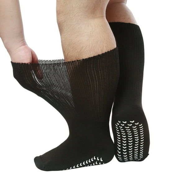 Wide Bariatric Socks None Binding Diabetic Hospital Socks with Grip Extra Wide Socks for Swollen Feet Wide Edema Socks