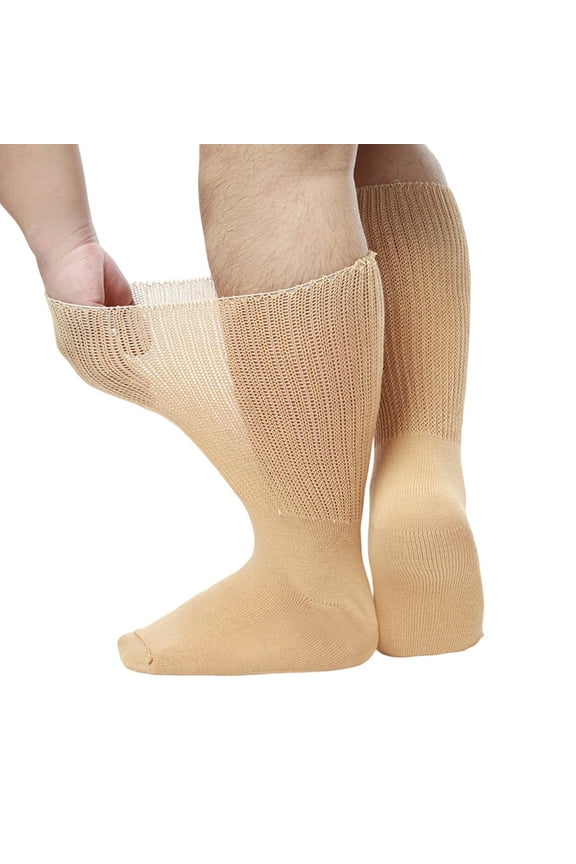 Wide Bariatric Socks None Binding Diabetic Hospital Socks with Grip Extra Wide Socks for Swollen Feet Wide Edema Socks