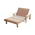 Wide Beach Clear Redwood Outdoor Chaise Lounge