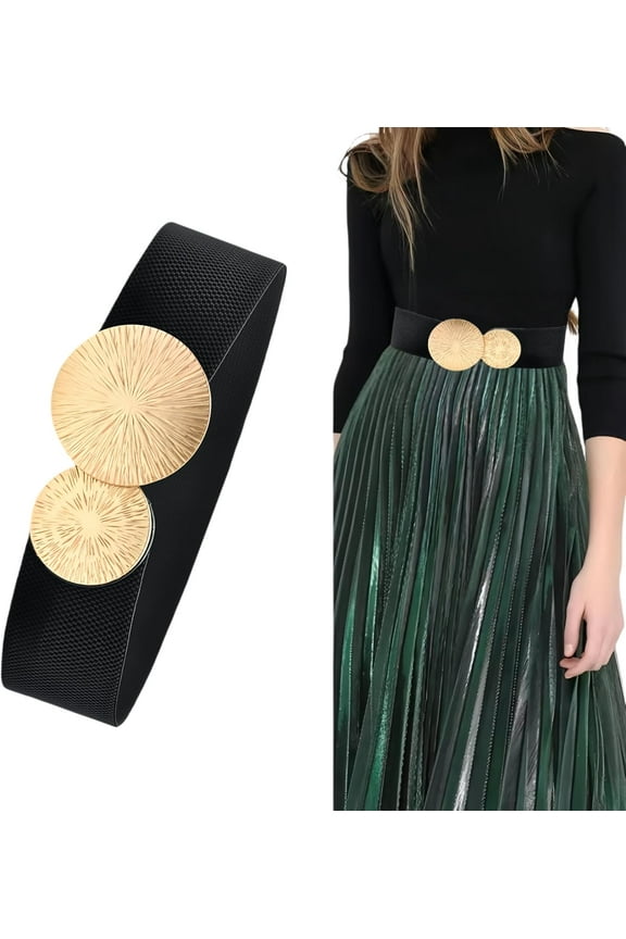 Wide Belts for Women Dresses: Stretchy Belt for Women, 2025 New Elastic Waist Belt, Fits Waist 27-32 Inch