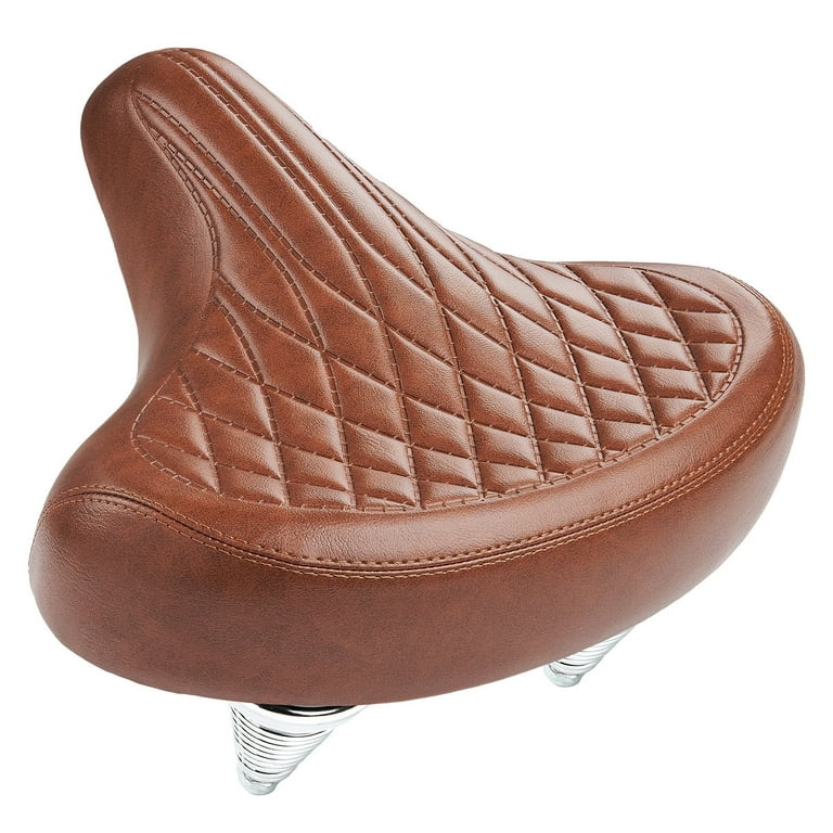 Cruiser Bike Brown Bike Seat Brown Leather Comfortable Bicycle - Main Image